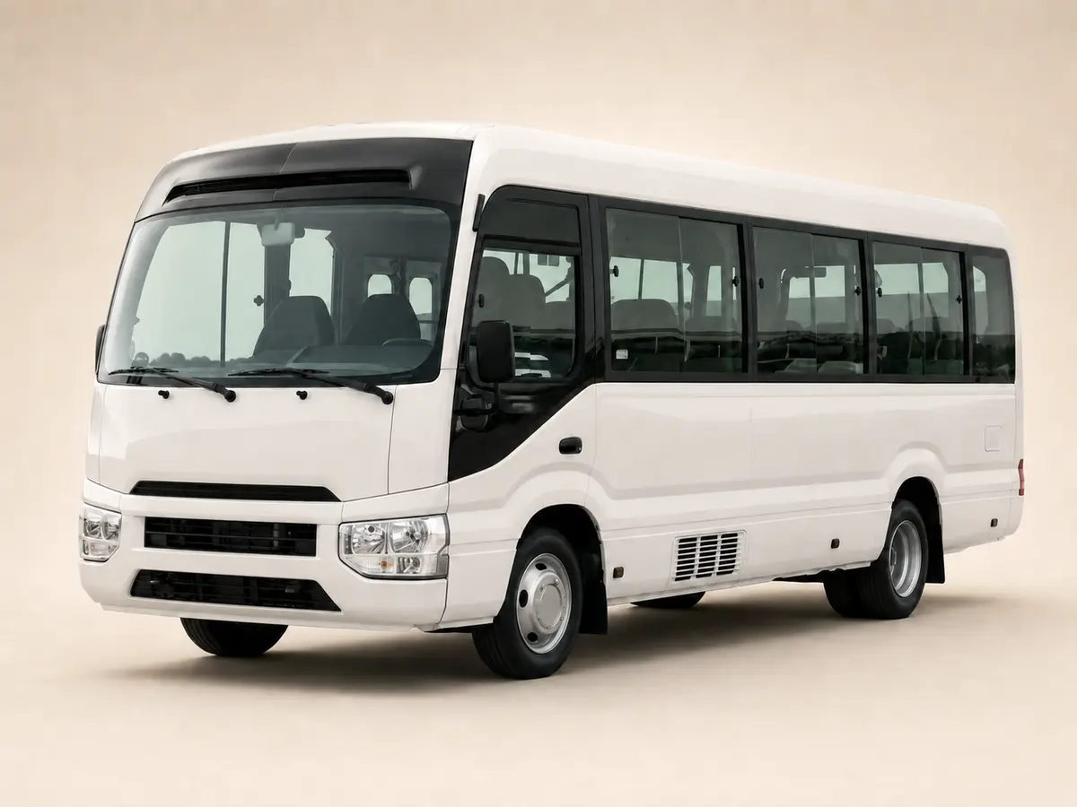 White executive minibus available for large groups